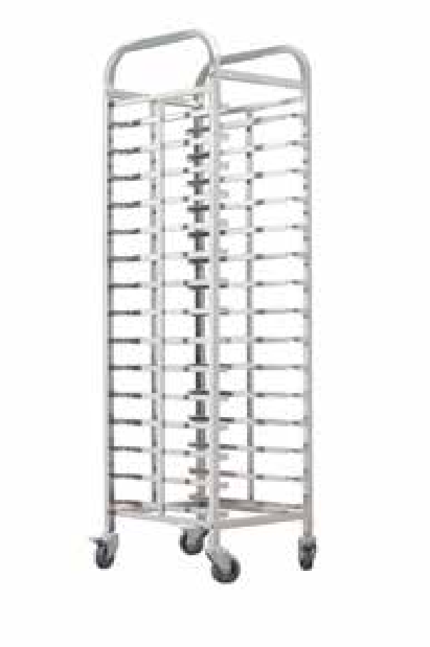 Chariot à pain, 15 plateaux, Acier inoxydable