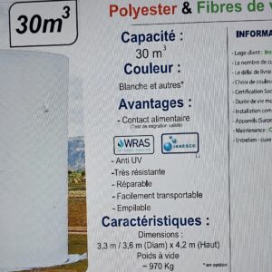Cuves de stockage en Polyester et Fibre de verre_WARS_Anti UV_30 000 Litres