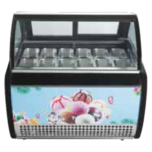 Vitrine de crème glacée, Réfrigération par ventilation