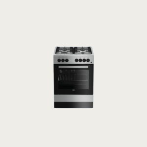 Cuisiniere mixte gaz et electricite - 4 feux gaz avec four  - Beko - FSET62111GSS